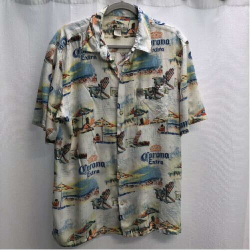 JOE Marlin Corona Extra Button Front Hawaiian Shirt.‎ Large